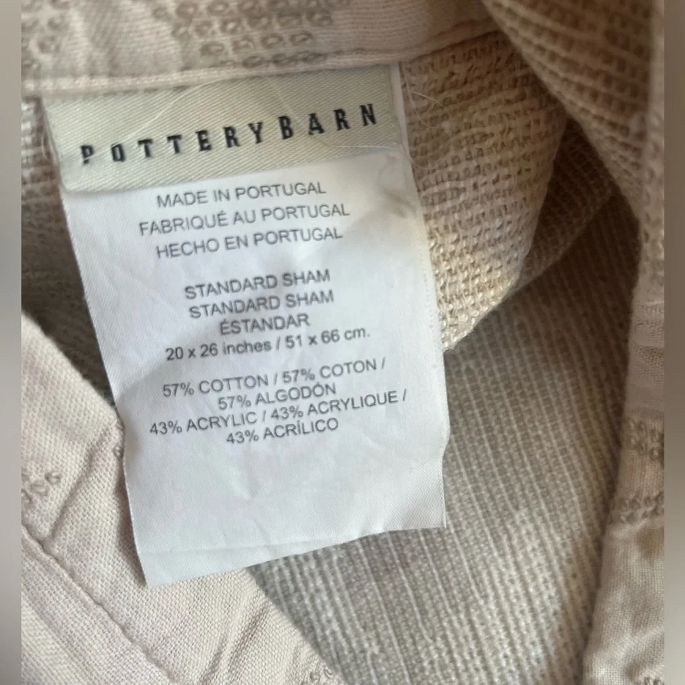 2 Pottery Barn textured pillow shams